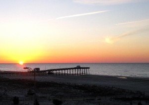 Fishermen's pier at sunrise        